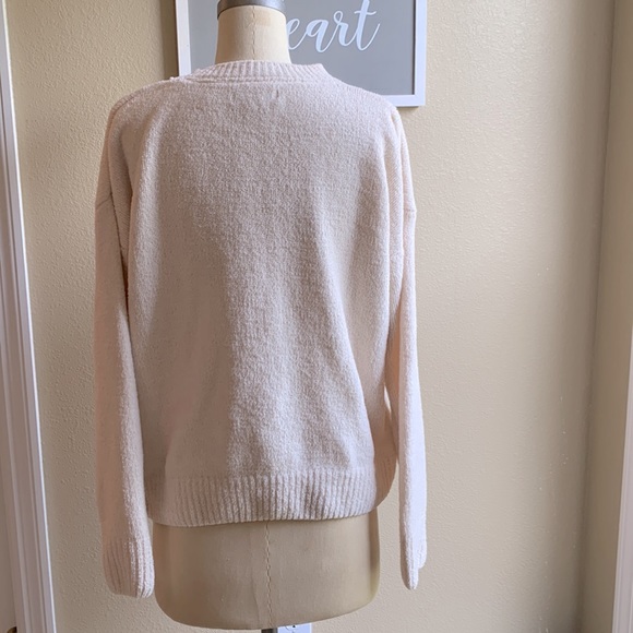Rae Dunn Oatmeal Love Supersoft Sweater size M - Picture 1 of 6